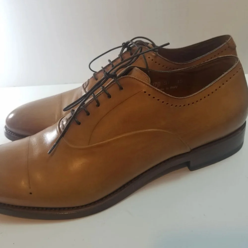 Franceschetti for Barney's New York Size 45 Leather Dress Shoes Made in Italy